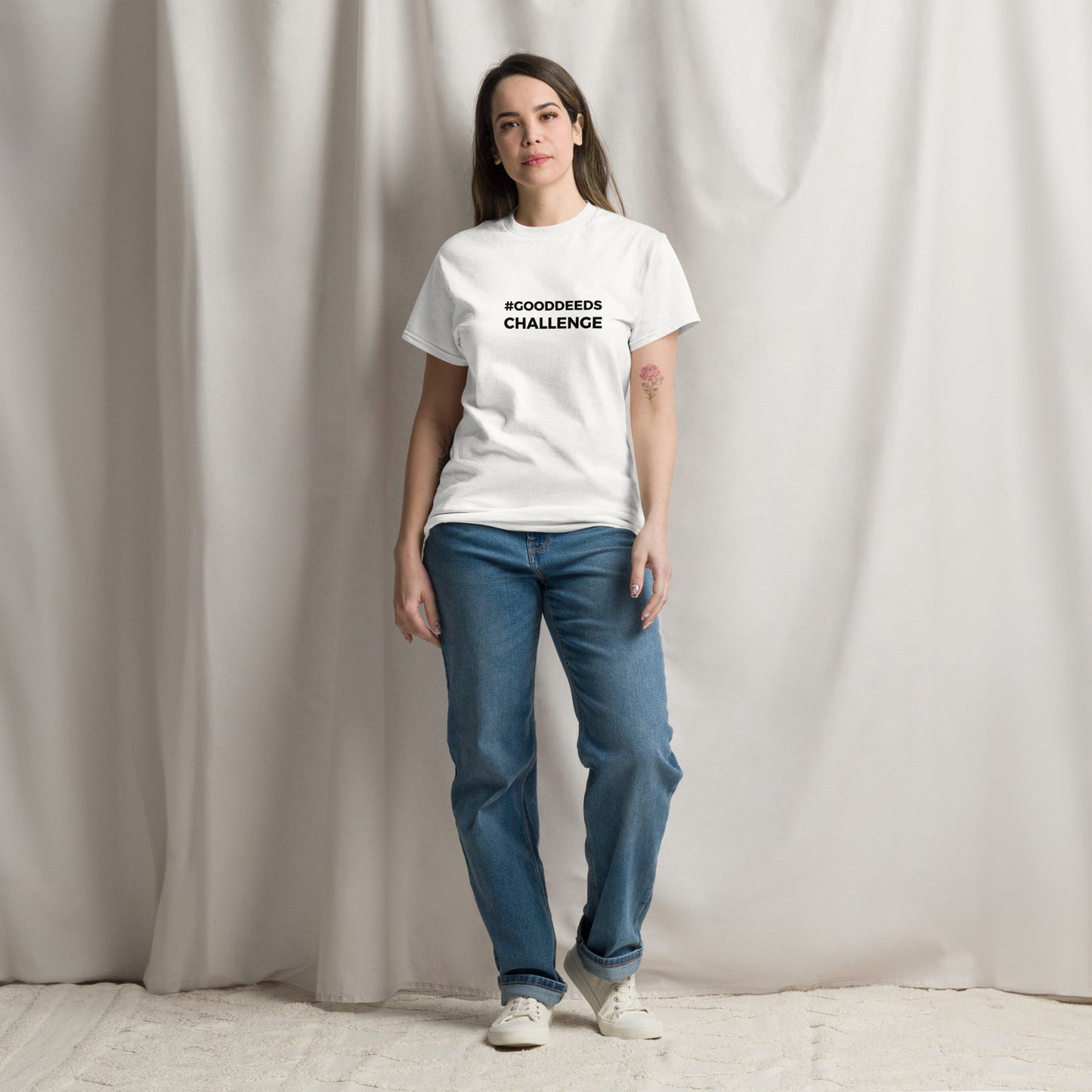 Good Deeds Unisex white heavyweight tee